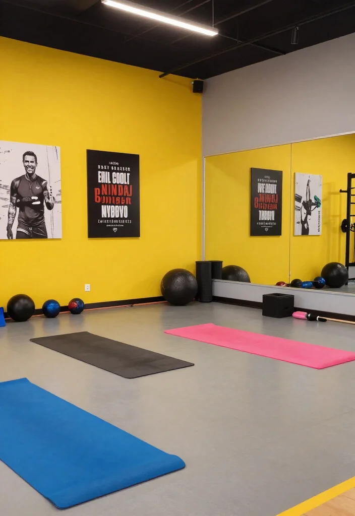 19 Garage Gym Design Ideas That Look Professional Enough to Show Off Every Single Day - 3. Vibrant Pop of Color 1