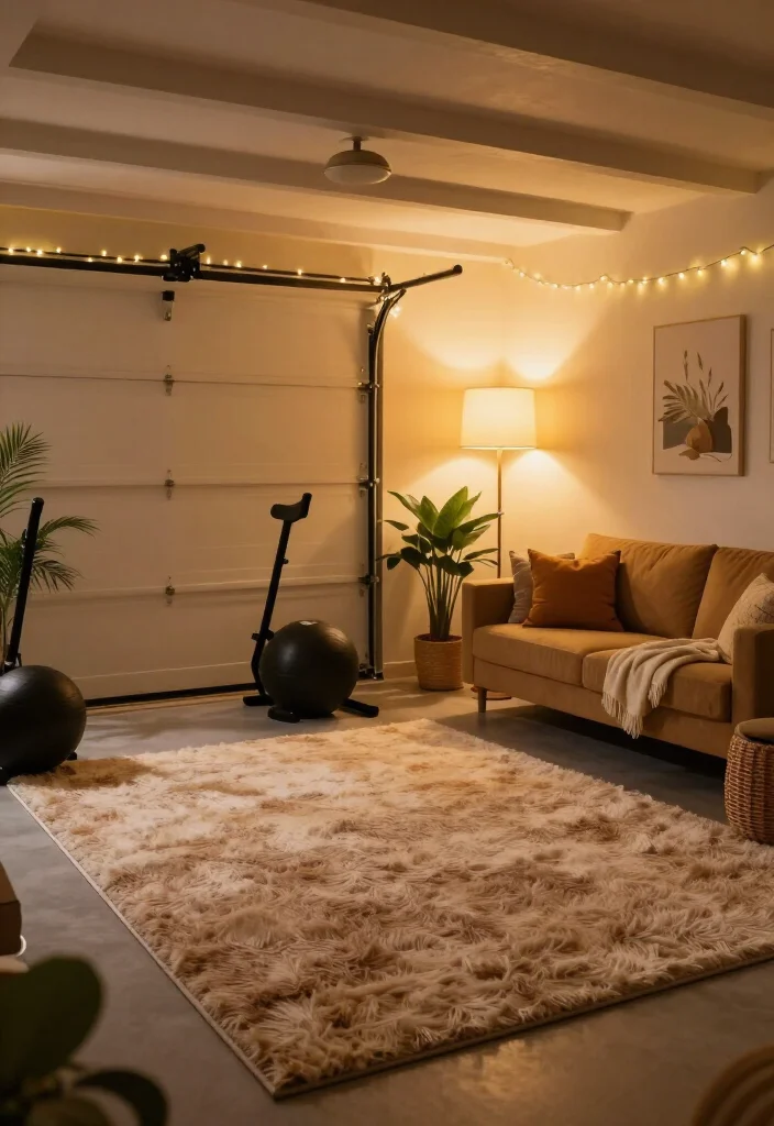 19 Garage Gym Design Ideas That Look Professional Enough to Show Off Every Single Day - 4. Cozy and Inviting 1