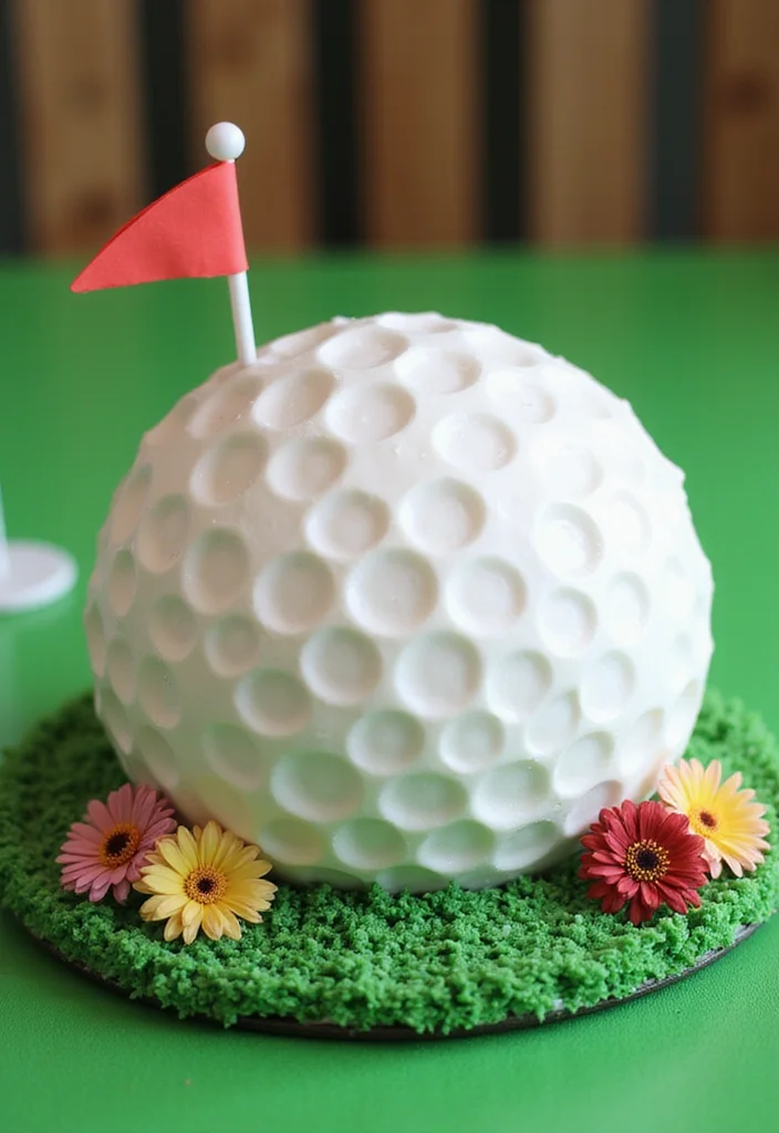 19 Golf Retirement Party Cake Ideas That Hit a Hole in One - 1. Classic Golf Ball Cake 1