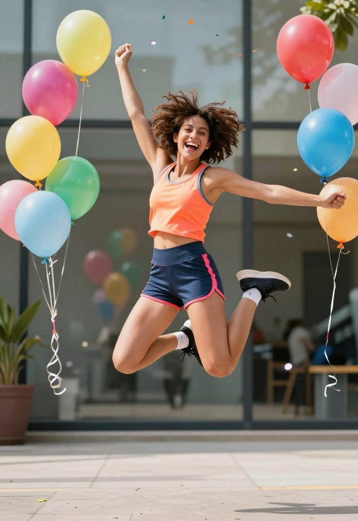19 Gym Photo Ideas to Document Your Fitness Journey for Instagram and Pinterest - 19. The Celebration Shot 1