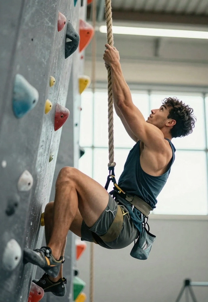19 Gym Selfie Ideas That Look Candid and Natural but Are Actually Perfectly Composed - 15. Climbing the Ropes 1
