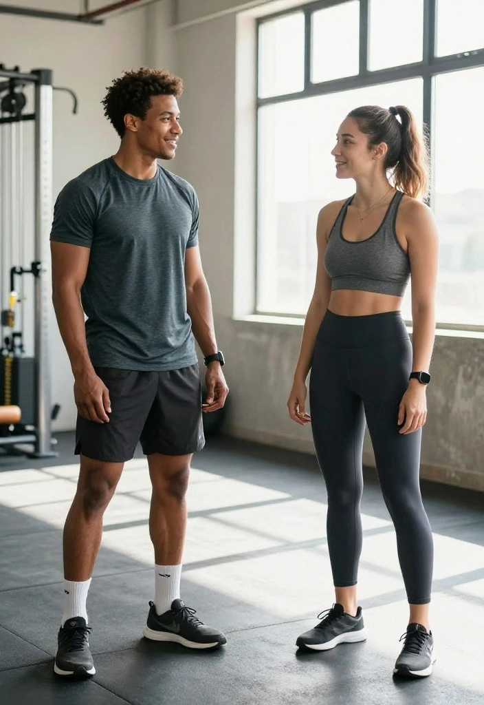 19 Gym Selfie Ideas That Look Candid and Natural but Are Actually Perfectly Composed - 5. Candid Chat with a Friend 1