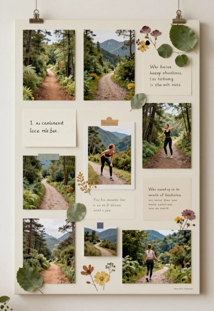 19 Gym Vision Board Aesthetic Ideas to Map Out Your Fitness Goals for 2026 - 1. Nature-Inspired Wellness 1