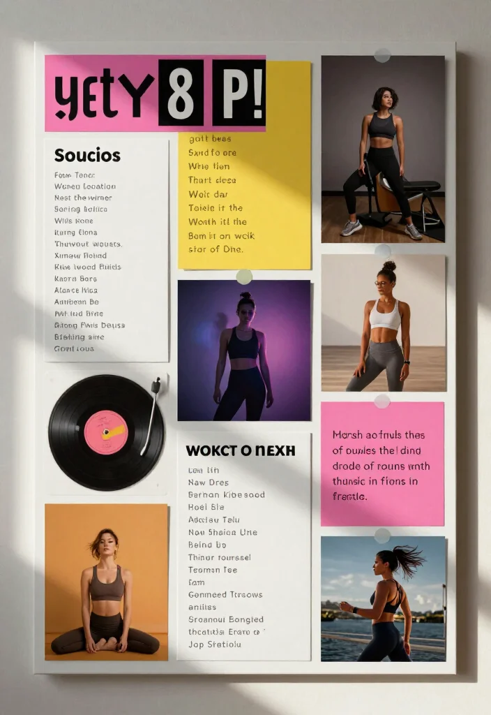 19 Gym Vision Board Aesthetic Ideas to Map Out Your Fitness Goals for 2026 - 17. Workout Playlist Inspiration 1