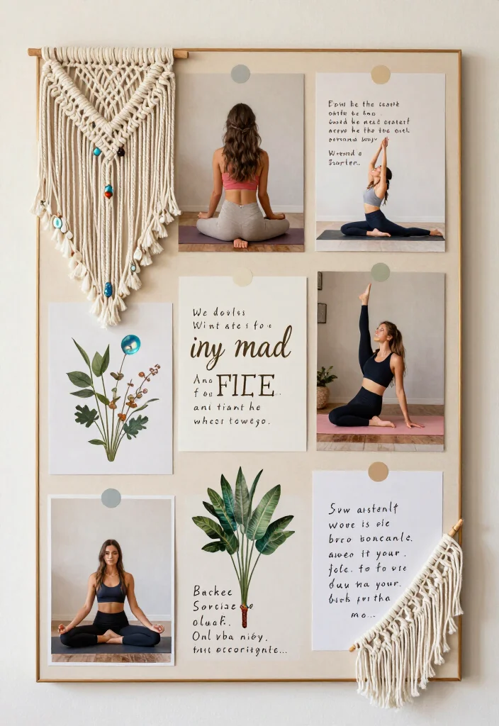 19 Gym Vision Board Aesthetic Ideas to Map Out Your Fitness Goals for 2026 - 4. Bohemian Vibes 1
