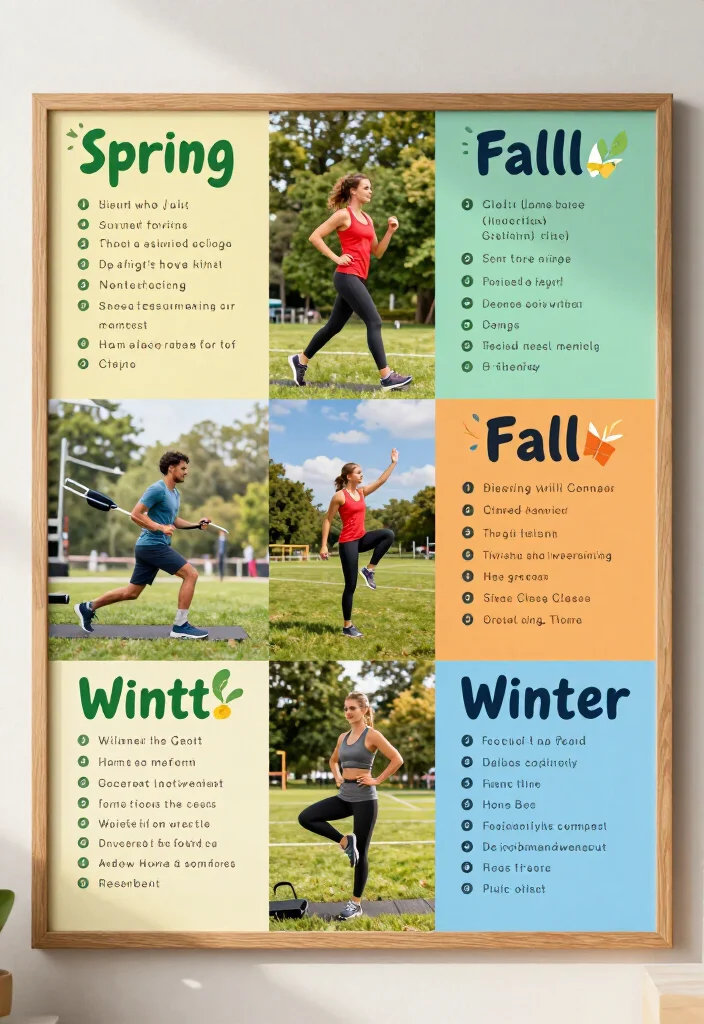 19 Gym Vision Board Aesthetic Ideas to Map Out Your Fitness Goals for 2026 - 8. Seasonal Goals 1