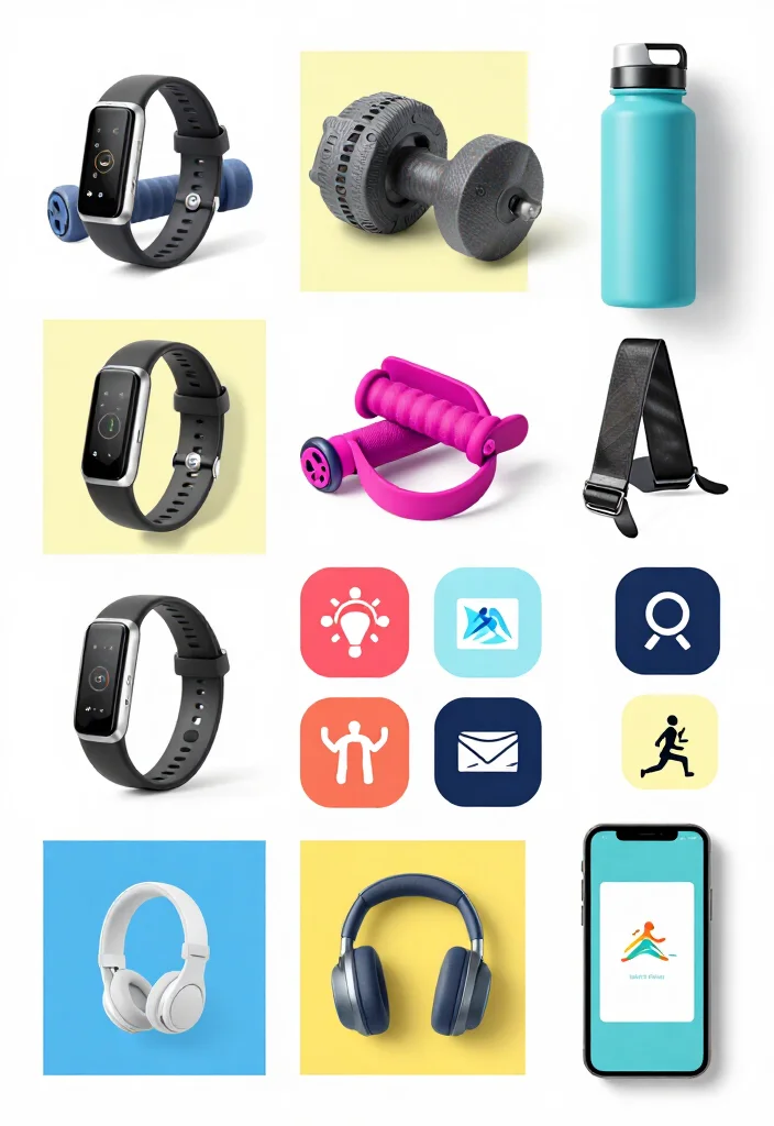 19 Gym Vision Board Ideas to Set and Visualize Your Body Goals for 2026 - 16. Fitness Tools and Gadgets 1