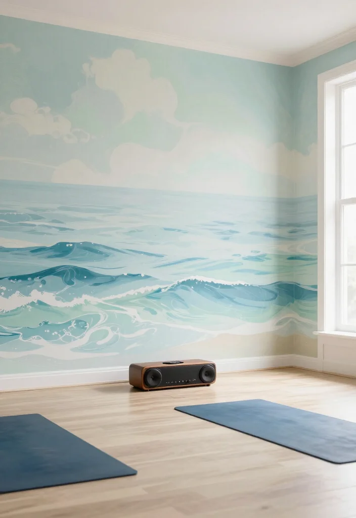 19 Gym Wallpaper and Playlist Vibe Ideas That Set the Right Training Mindset - 10. Coastal Calm: Blues and Greens 1