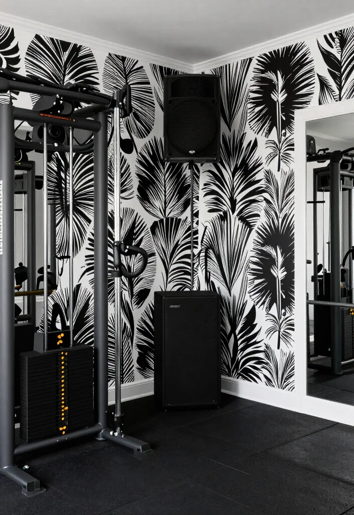19 Gym Wallpaper and Playlist Vibe Ideas That Set the Right Training Mindset - 11. High-Contrast Designs: Bold Statements 1