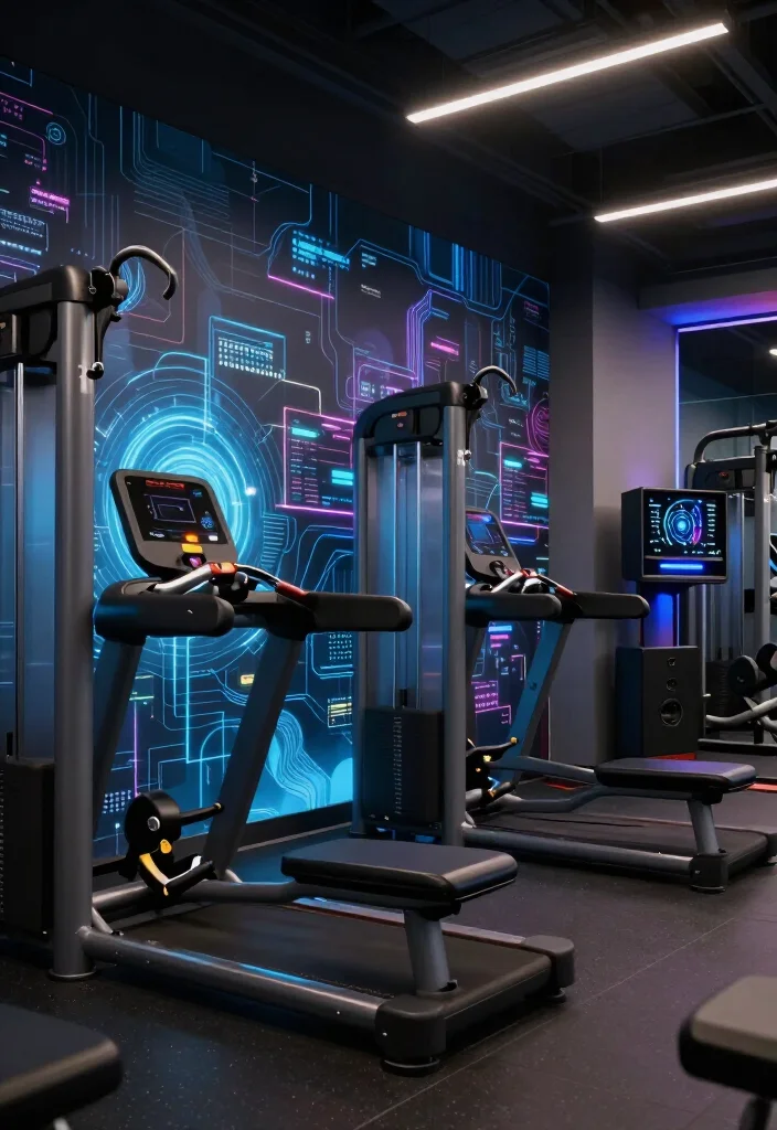 19 Gym Wallpaper and Playlist Vibe Ideas That Set the Right Training Mindset - 13. Tech-Driven Aesthetics: The Future of Fitness 1