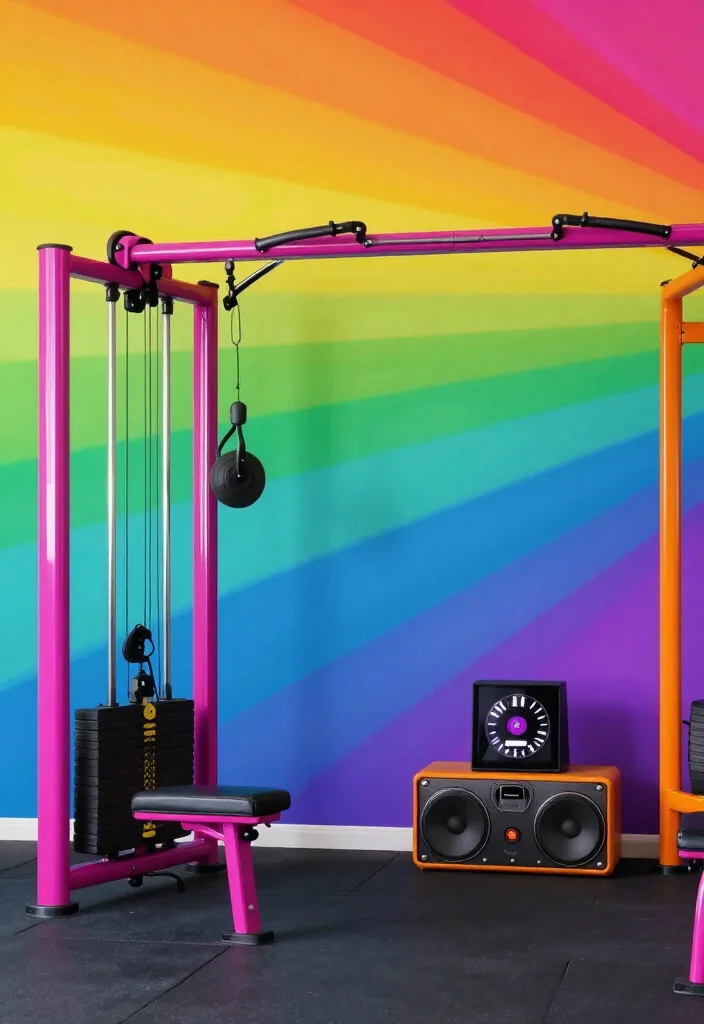 19 Gym Wallpaper and Playlist Vibe Ideas That Set the Right Training Mindset - 15. Dynamic Color Gradients: Energize Your Space 1