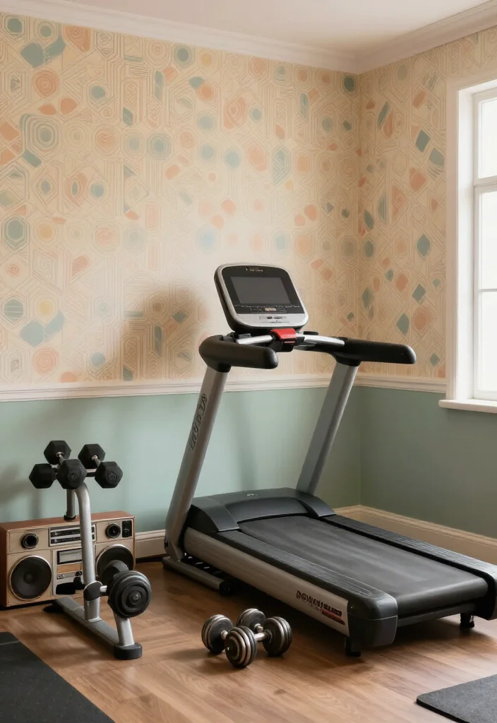 19 Gym Wallpaper and Playlist Vibe Ideas That Set the Right Training Mindset - 3. Retro Vibes: A Nostalgic Workout 1