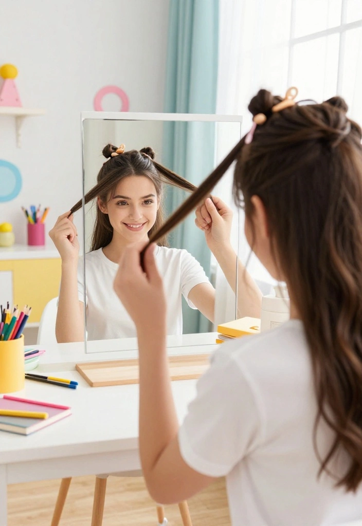 19 Heatless Back to School Hairstyles to Keep Your Hair Healthy - 13. Knotted Ponytail 1
