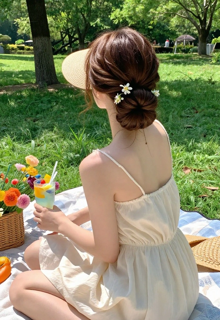 19 Lifted Updo Hot Weather Hairstyles to Survive Extreme Heat - 1. Chic Twisted Bun 1
