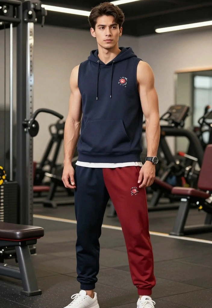19 Men's Gym Outfit Ideas by Training Type: Powerlifting, Cardio, CrossFit, and Yoga - 12. Customizable Layers: Personalize Your Look 1