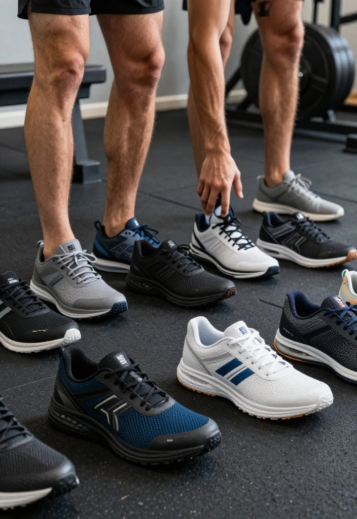 19 Men's Gym Outfit Ideas by Training Type: Powerlifting, Cardio, CrossFit, and Yoga - 13. Functional Footwear: Key to Comfort and Support 1