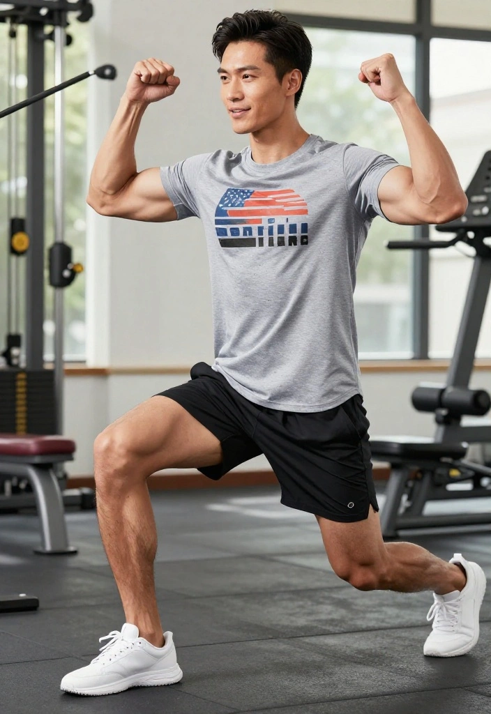 19 Men's Gym Outfit Ideas by Training Type: Powerlifting, Cardio, CrossFit, and Yoga - 17. Fitness First: Motivational Wear Matters 1