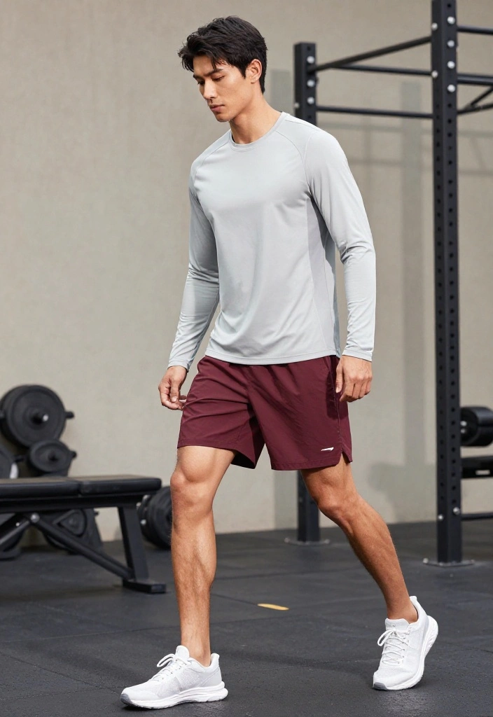 19 Men's Gym Outfit Ideas by Training Type: Powerlifting, Cardio, CrossFit, and Yoga - 5. The Layered Look: Perfect for Transition Days 1