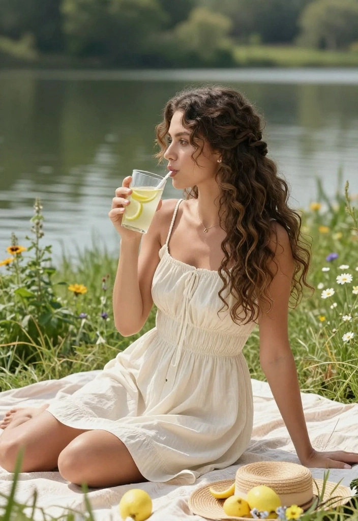 19 Messy Lake Hairstyles That Look Effortlessly Cute Outdoors - 1. Beachy Waves with a Twist 1