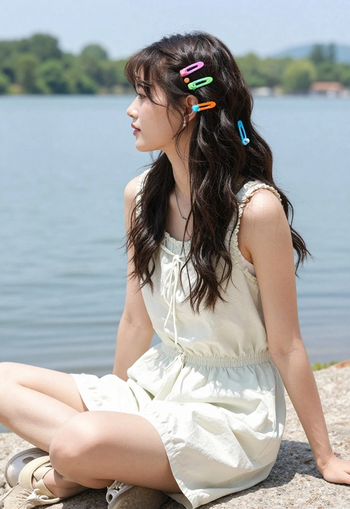 19 Messy Lake Hairstyles That Look Effortlessly Cute Outdoors - 15. Easy Twist and Clip Style 1