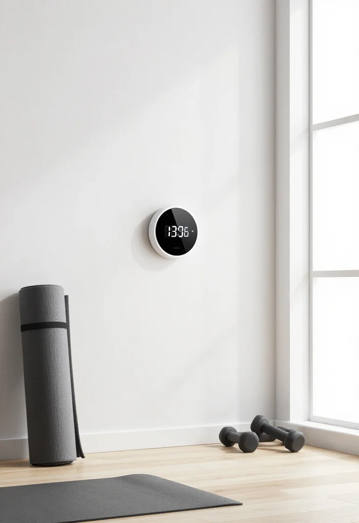 19 Minimalist Home Gym Ideas With Only the Equipment You Actually Need to Use - 12. Minimalist Timer: Keep Track of Your Progress 1