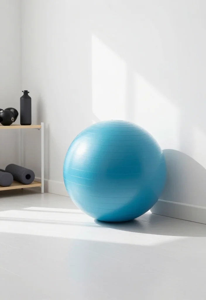 19 Minimalist Home Gym Ideas With Only the Equipment You Actually Need to Use - 4. Stability Ball: Fun and Functional 1