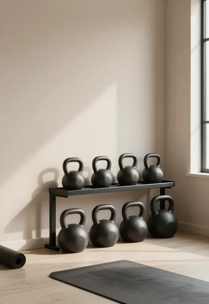 19 Minimalist Home Gym Ideas With Only the Equipment You Actually Need to Use - 6. Kettlebell: A Compact Powerhouse 1