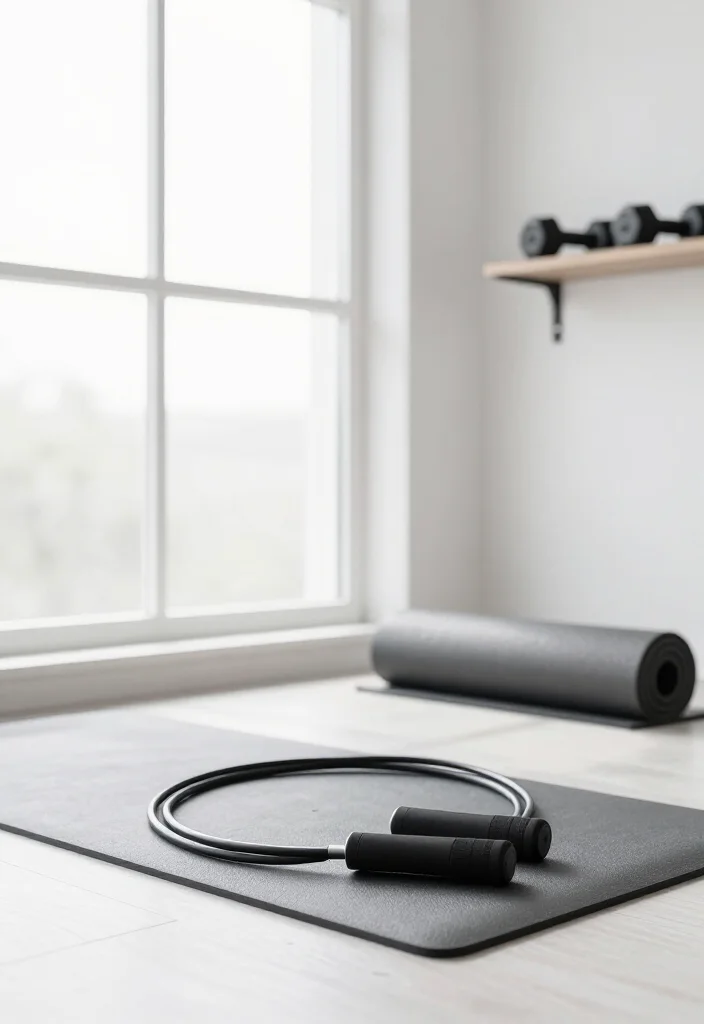 19 Minimalist Home Gym Ideas With Only the Equipment You Actually Need to Use - 8. Jump Rope: Cardio in a Snap 1