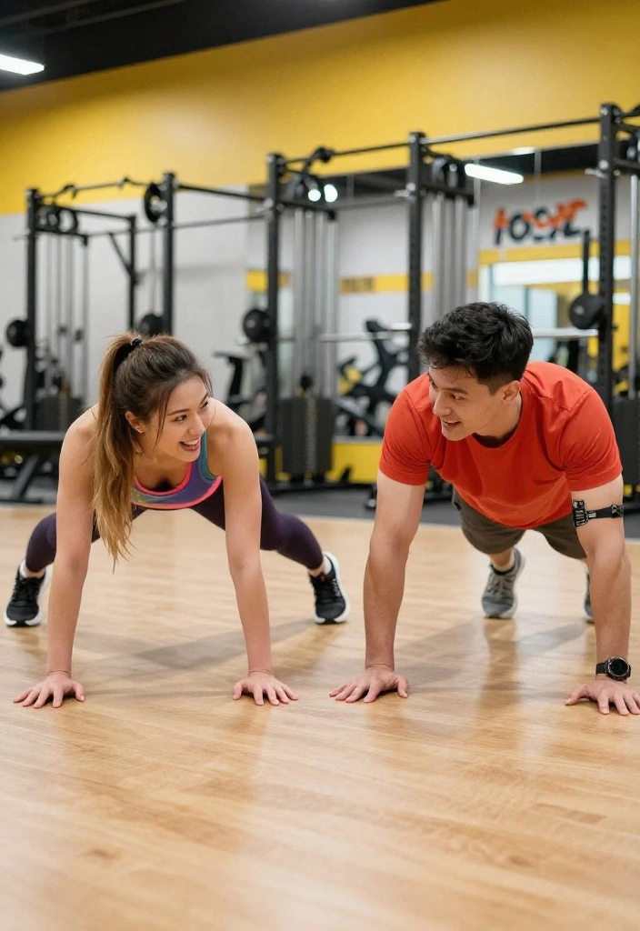 19 Partner Workout Ideas for Gym Couples Who Want to Train Together and Actually Enjoy It - 3. Partner Push-Ups 1