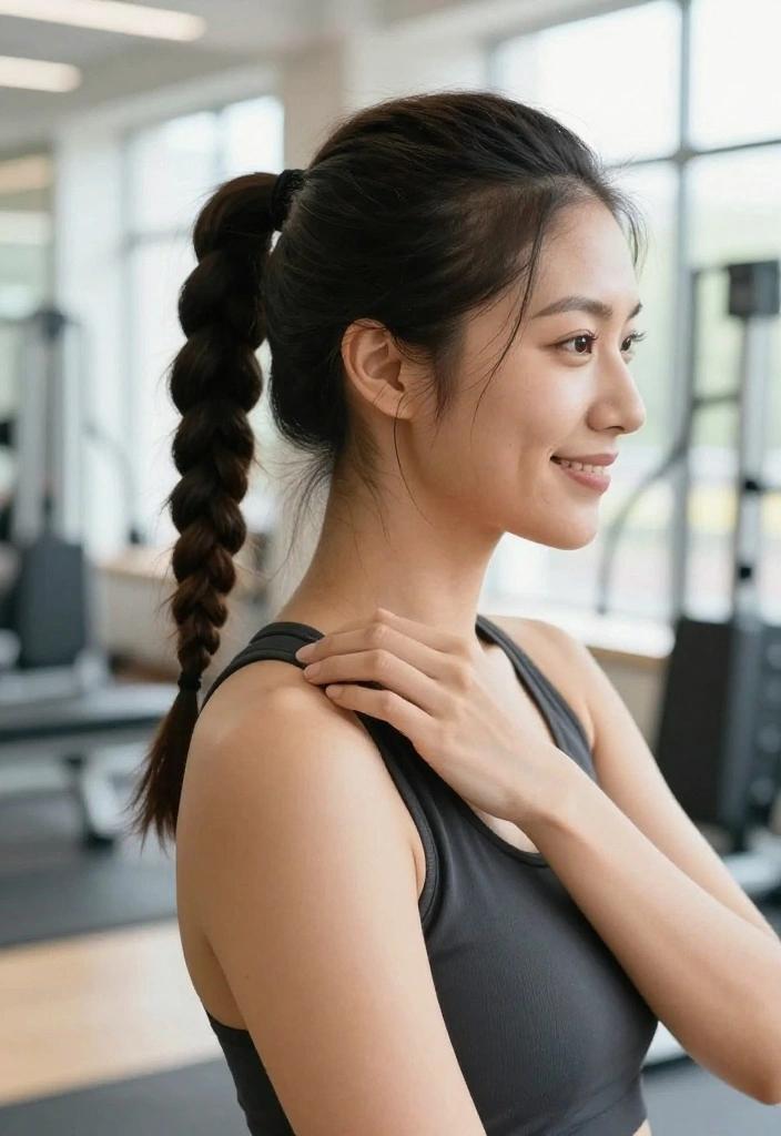 19 Quick Gym Hairstyles You Can Do in 2 Minutes When You're Running Late - 8. Simple Twist and Pin 1