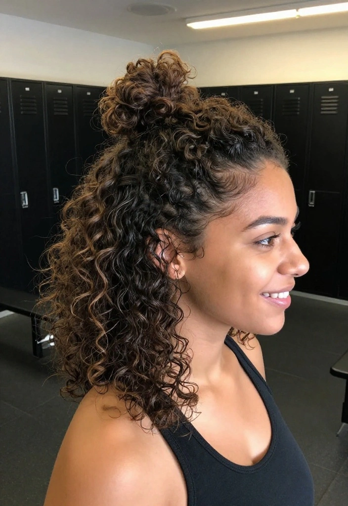 19 Quick Gym Hairstyles You Can Do in 2 Minutes When You're Running Late - 9. Quick Top Knot 1