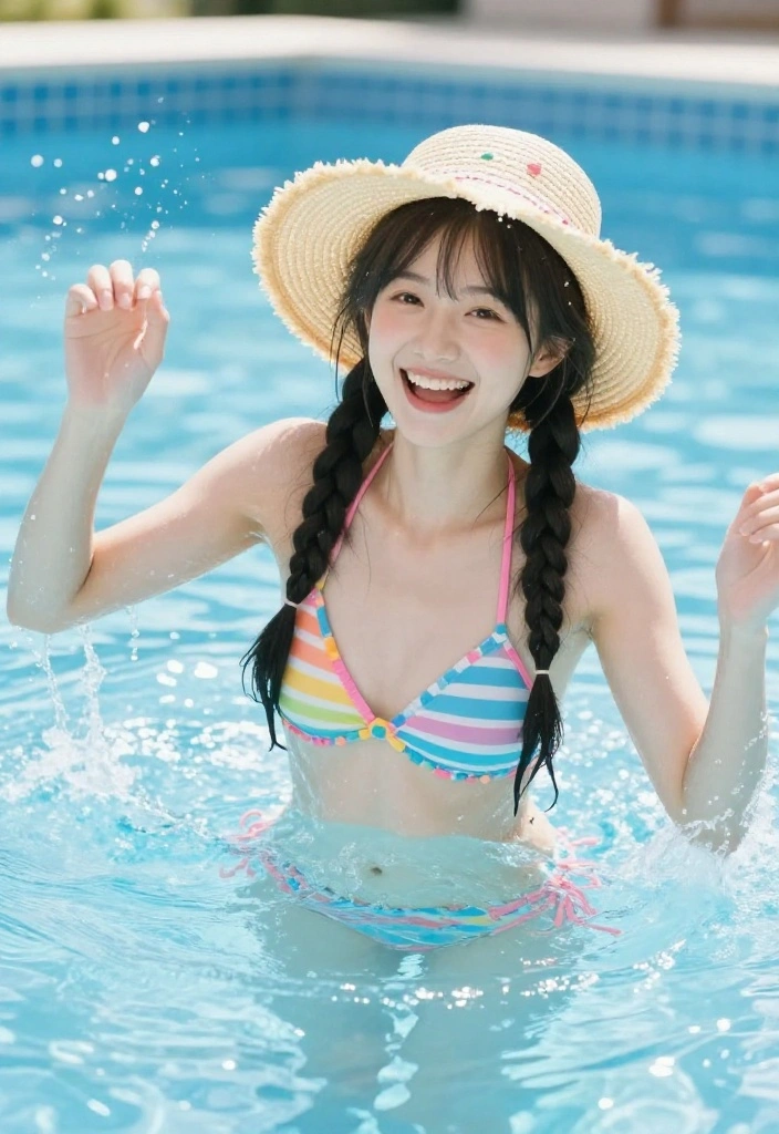 19 Quick Hairstyles to Go Swimming Designed for Long Hair - 5. Two Pigtail Braids 1