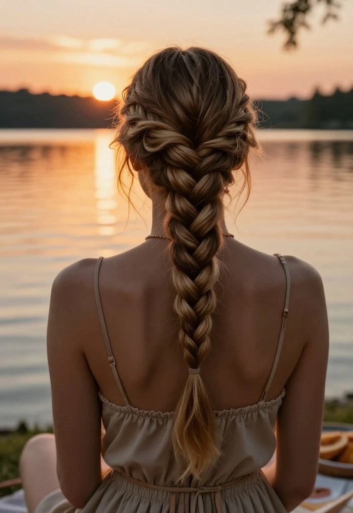 19 Secure Braided Lake Hairstyles for Fun and Windy Boat Days - 19. Elegant Twisted Braid 1