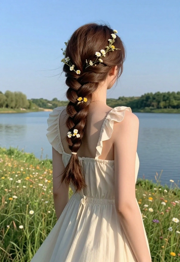 19 Secure Braided Lake Hairstyles for Fun and Windy Boat Days - 5. Halo Braid 1