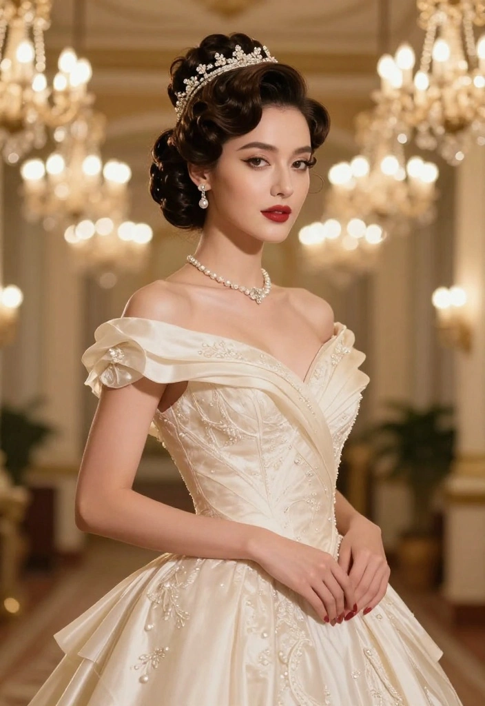 19 Sleek Summer Updo Hairstyles for a Sultry Night Out - 8. Vintage-Inspired Updo 1