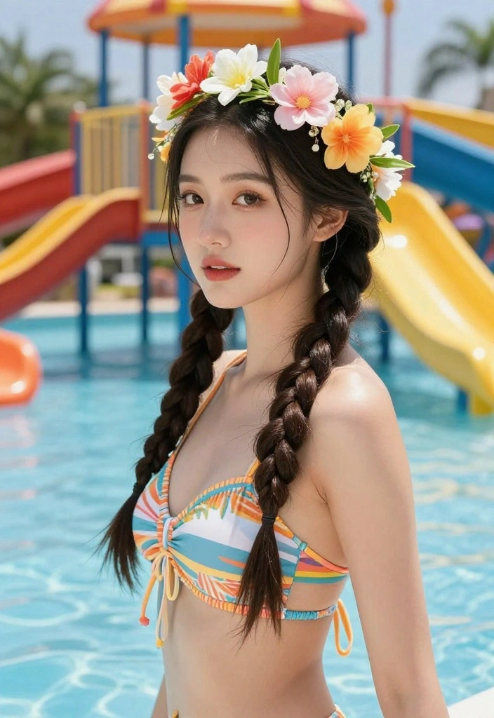19 Slide-Proof Waterpark Hairstyles for a Full Day of Fun - 3. Braided Crown 1