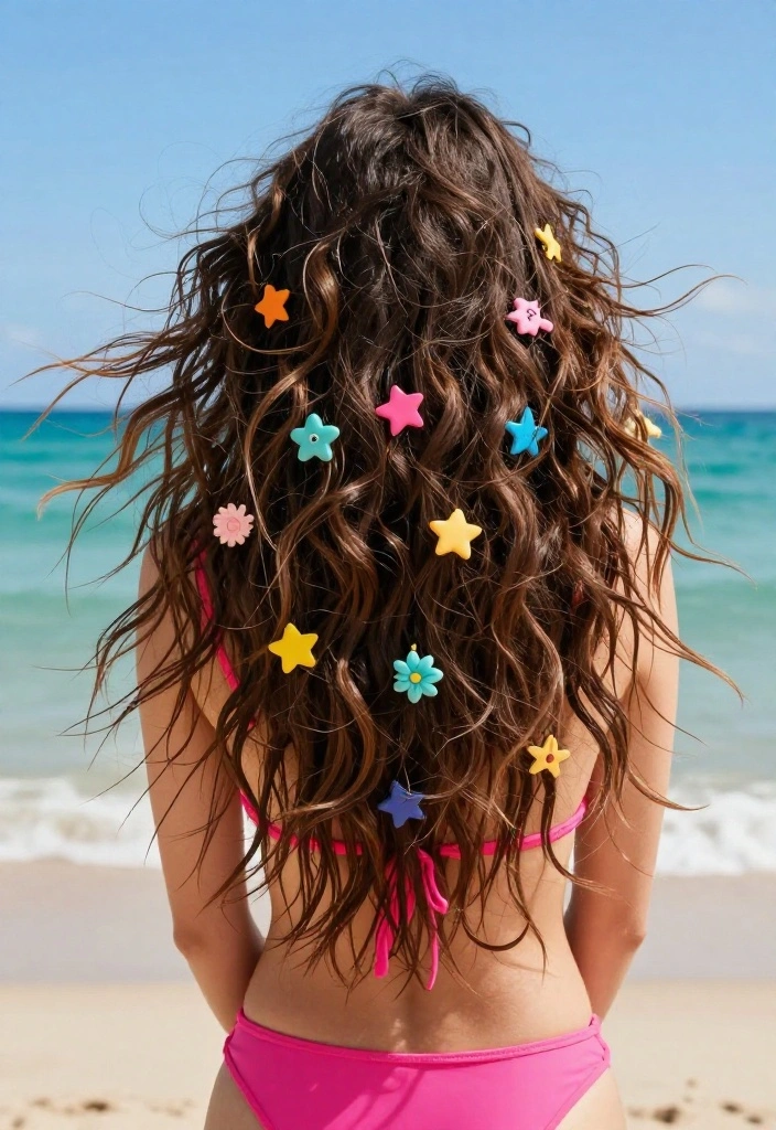 19 The Absolute Best Hairstyles to Go Swimming and Still Look Great - 16. Playful Clips with Loose Hair 1