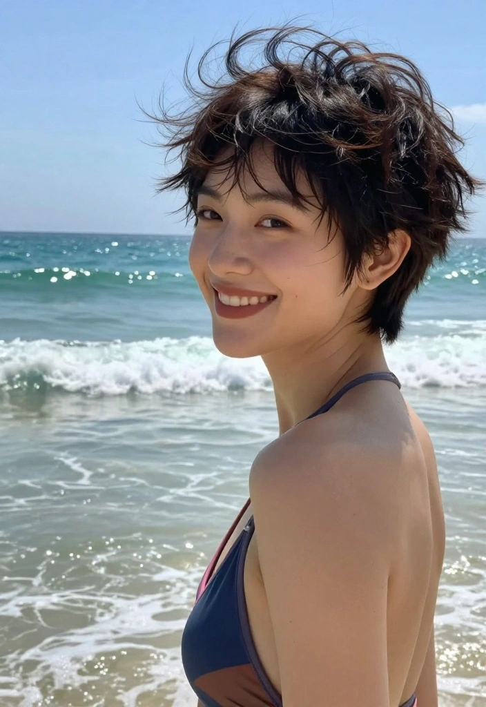 19 The Absolute Best Hairstyles to Go Swimming and Still Look Great - 17. Textured Pixie Cut 1