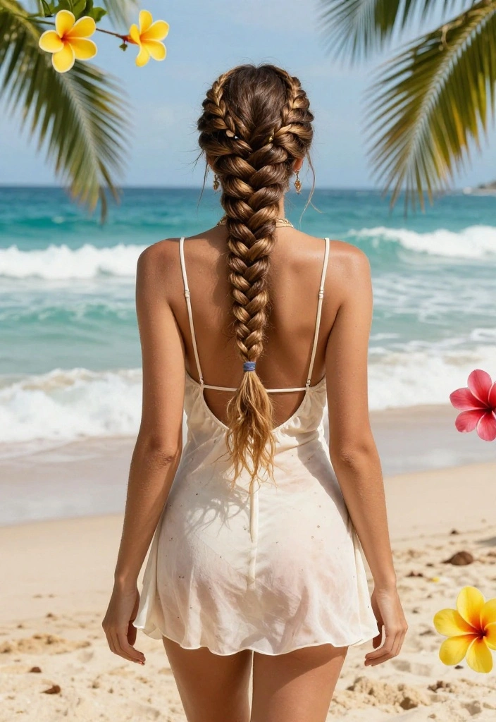19 The Absolute Best Hairstyles to Go Swimming and Still Look Great - 6. Waterfall Braid 1