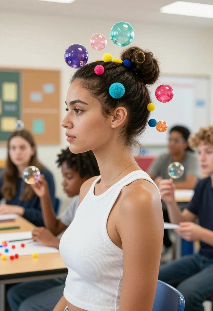 19 Trendy Back to School Hairstyles You Have to Try This Year - 11. Bubble Ponytail 1