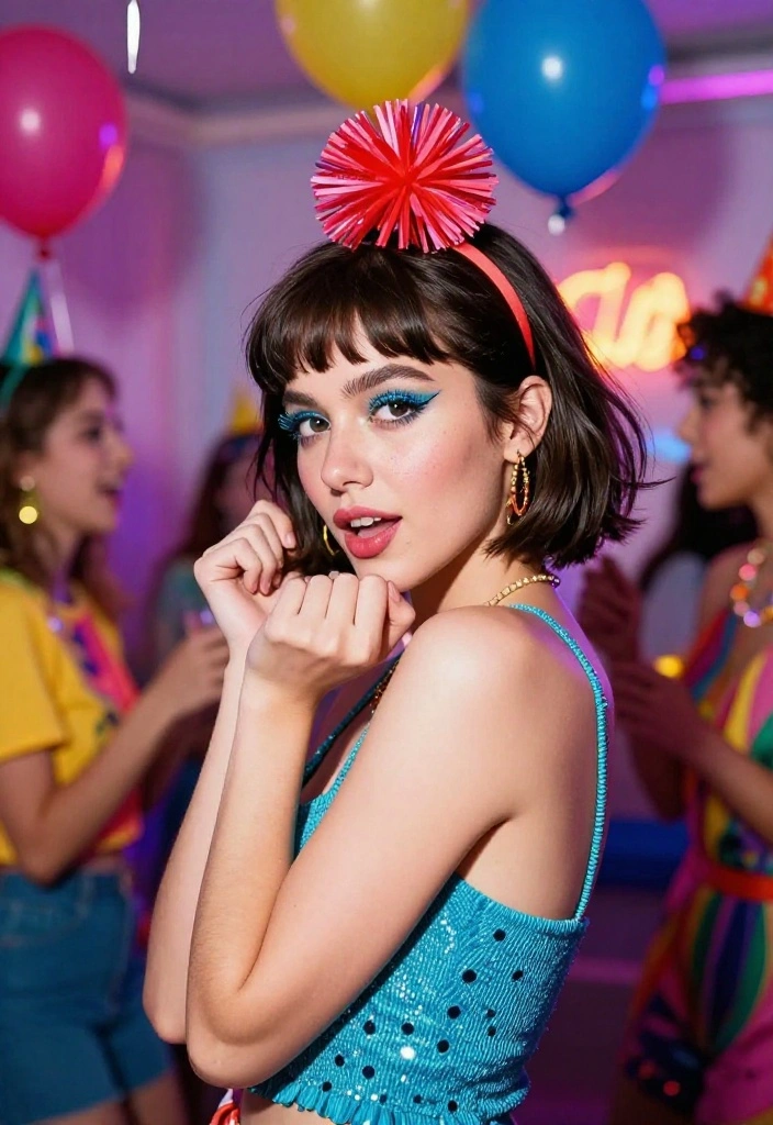 19 Trendy Hairstyles with Ribbon Tailored for Short Hair - 15. Textured Ribbon Pompom 1