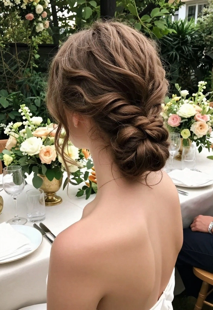 19 Trendy Hairstyles with Ribbon Tailored for Short Hair - 9. Elegant Loose Ribbon Twist 1