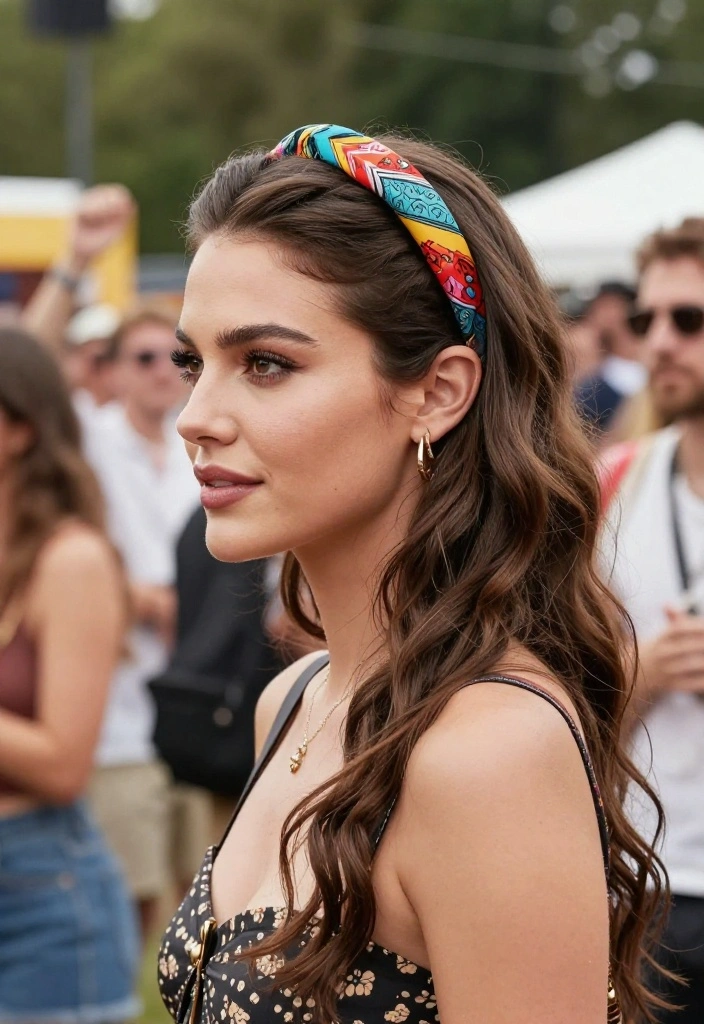 19 Trendy Hot Weather Hairstyles You Can Wear to Summer Concerts - 10. Stylish Headband Updo 1