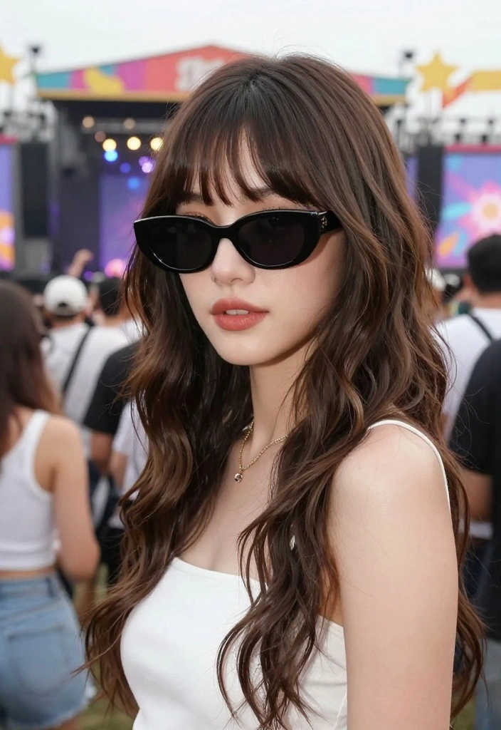 19 Trendy Hot Weather Hairstyles You Can Wear to Summer Concerts - 16. Side-Swept Bangs 1
