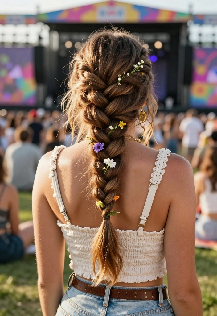 19 Trendy Hot Weather Hairstyles You Can Wear to Summer Concerts - 6. Twisted Side Braid 1