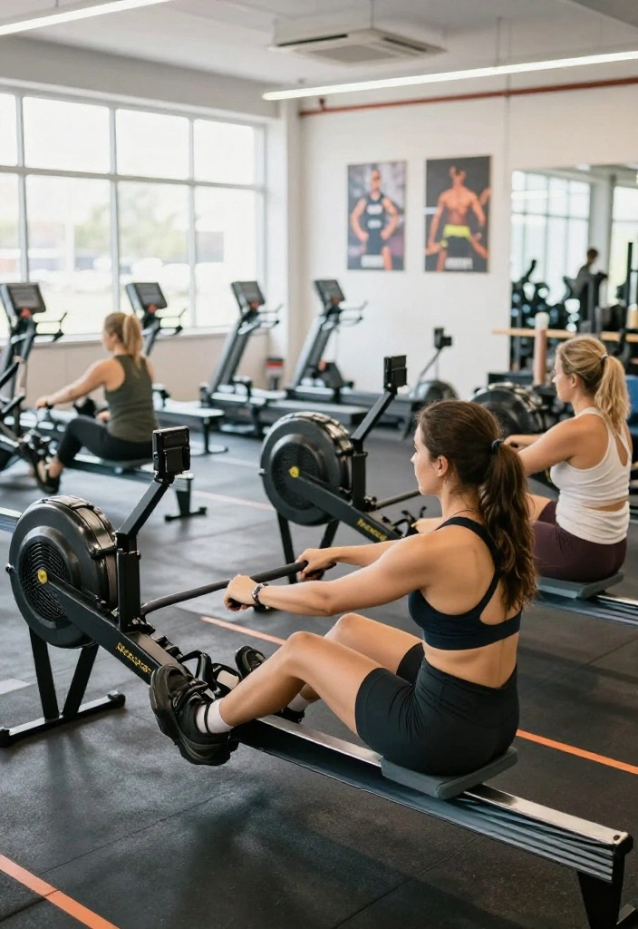 19 Weekly Gym Routines That Balance Strength, Cardio, and Recovery the Right Way - 9. Rowing for Cardio and Strength 1