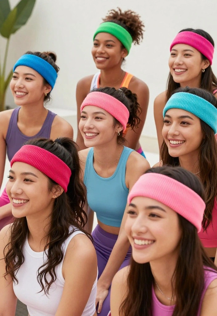 19 Y2K Aesthetic Workout Outfits Making a Comeback in 2026 - 15. Vintage-inspired Gym Headbands 1