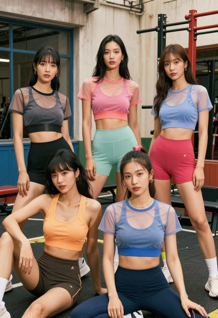 19 Y2K Aesthetic Workout Outfits Making a Comeback in 2026 - 3. Sheer Mesh Crop Tops 1
