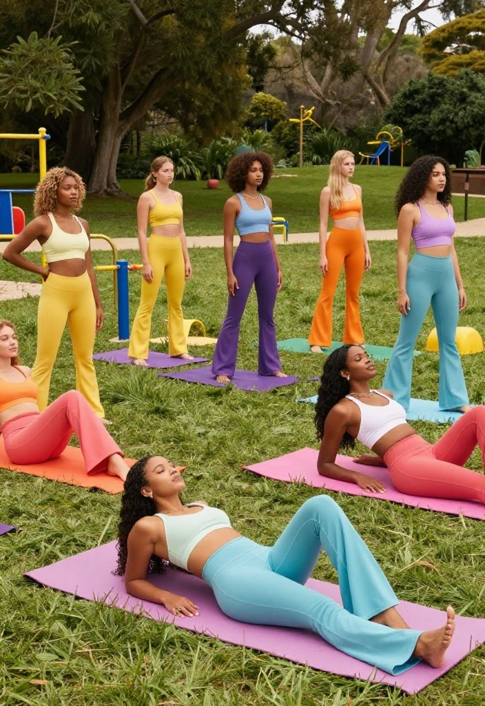 19 Y2K Aesthetic Workout Outfits Making a Comeback in 2026 - 5. Flared Yoga Pants 1