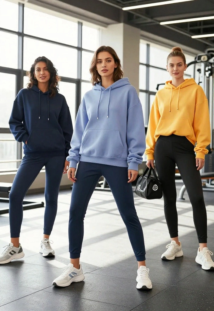 20 Baggy Gym Outfit Ideas That Still Look Intentional and Put-Together - 1. Oversized Hoodie and Jogger Combo 1